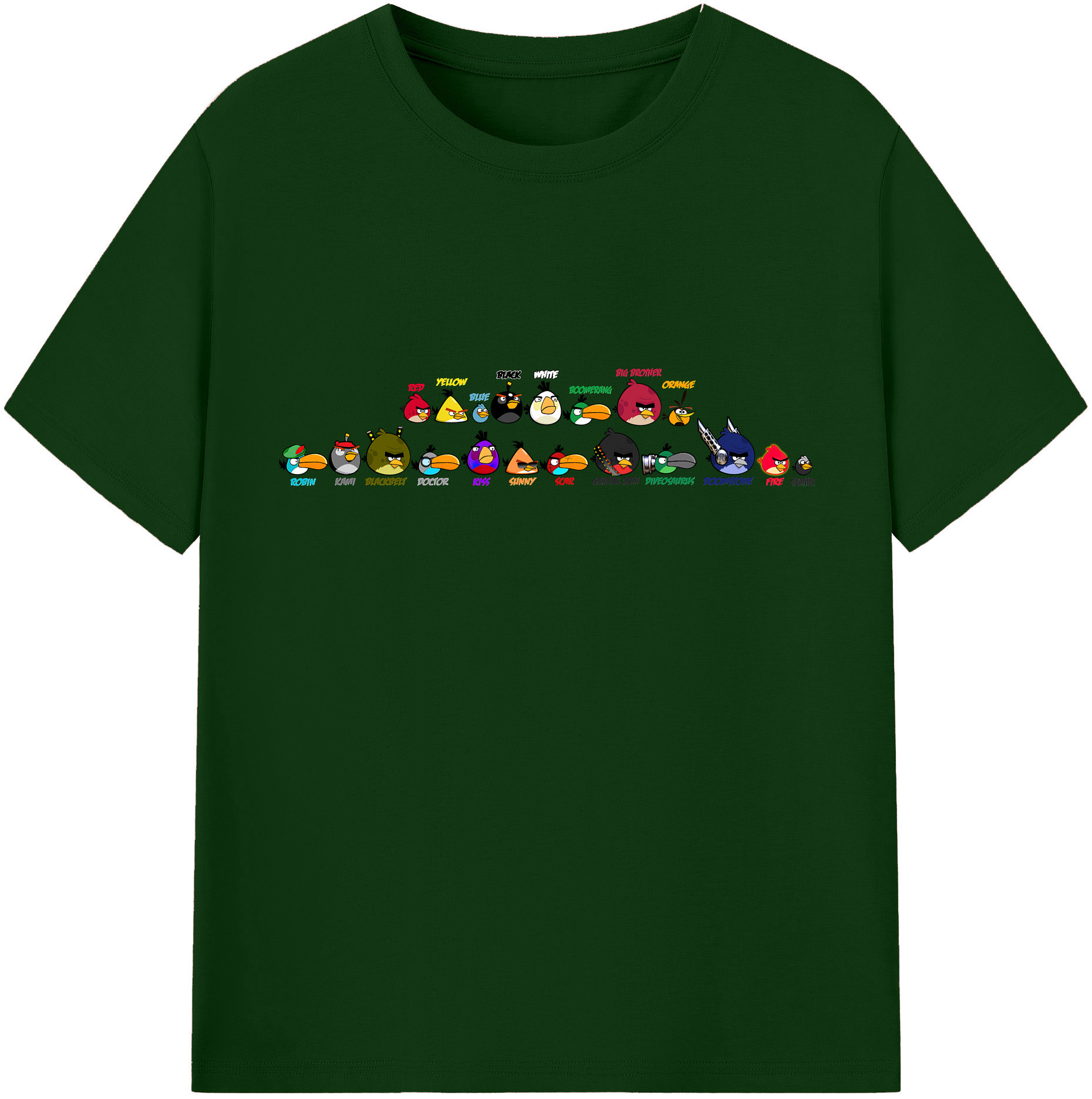 （画像用） Angry Birds アングリーバード 綿100％半袖Tシャツ（フロントプリント）